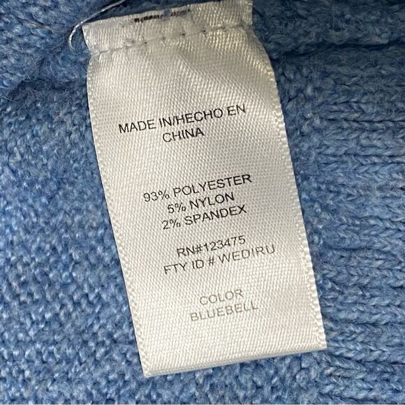 Ellen Tracy Long Sleeve Blue Pullover Crewneck Sweater Women's Size Small - Picture 2 of 16